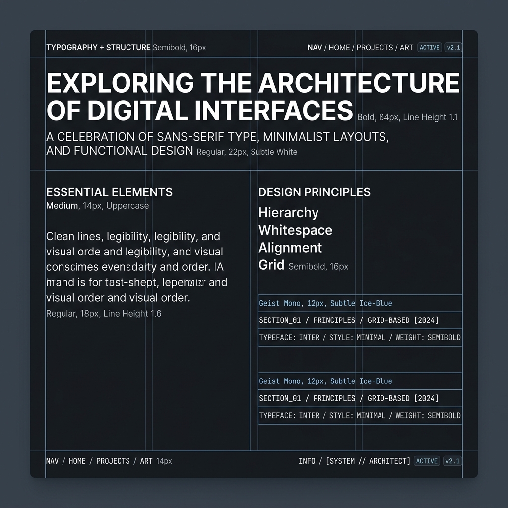 Typography in Minimalist Interfaces